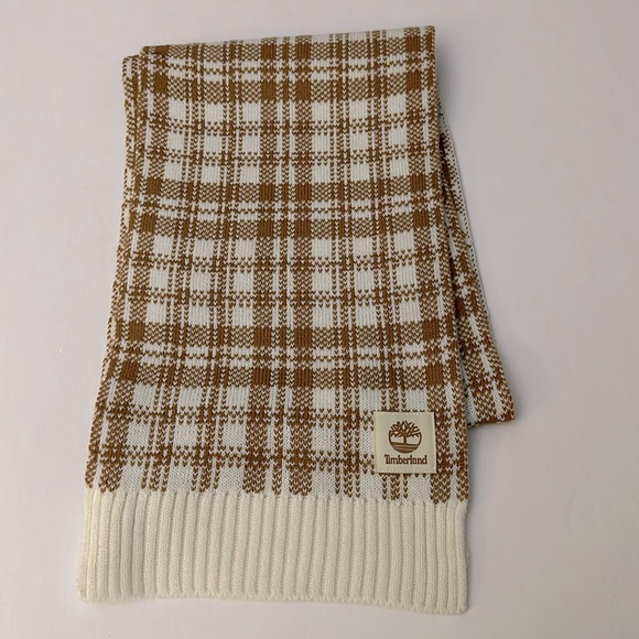 TIMBERLAND || Gold Plaid Scarf. Sz. OS - Picture 7 of 10